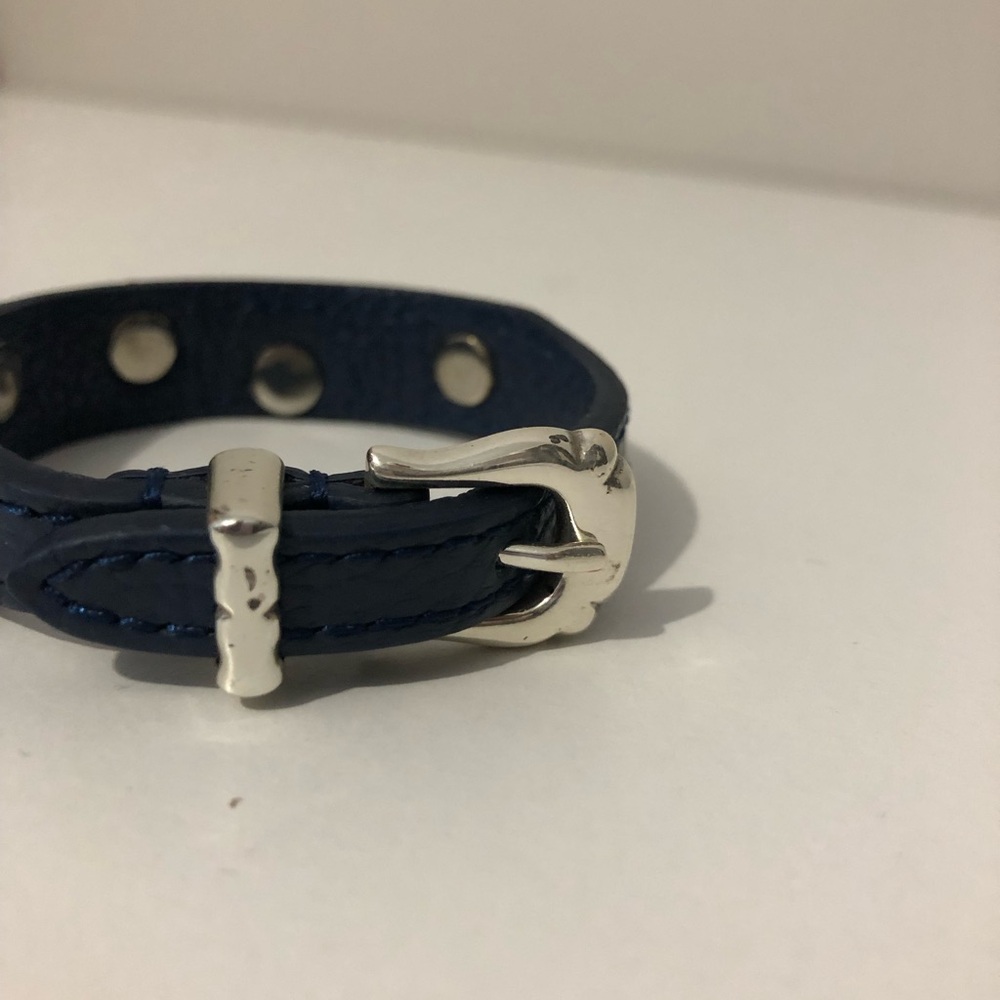 Brighton Desert Friends Bandit French Blue Leather Animals Buckle Bracelet - Picture 6 of 9